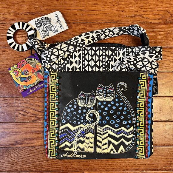 LAUREL BURCH Cat Kitten Egyptian Turquoise Crossbody Purse NWT - Picture 1 of 11